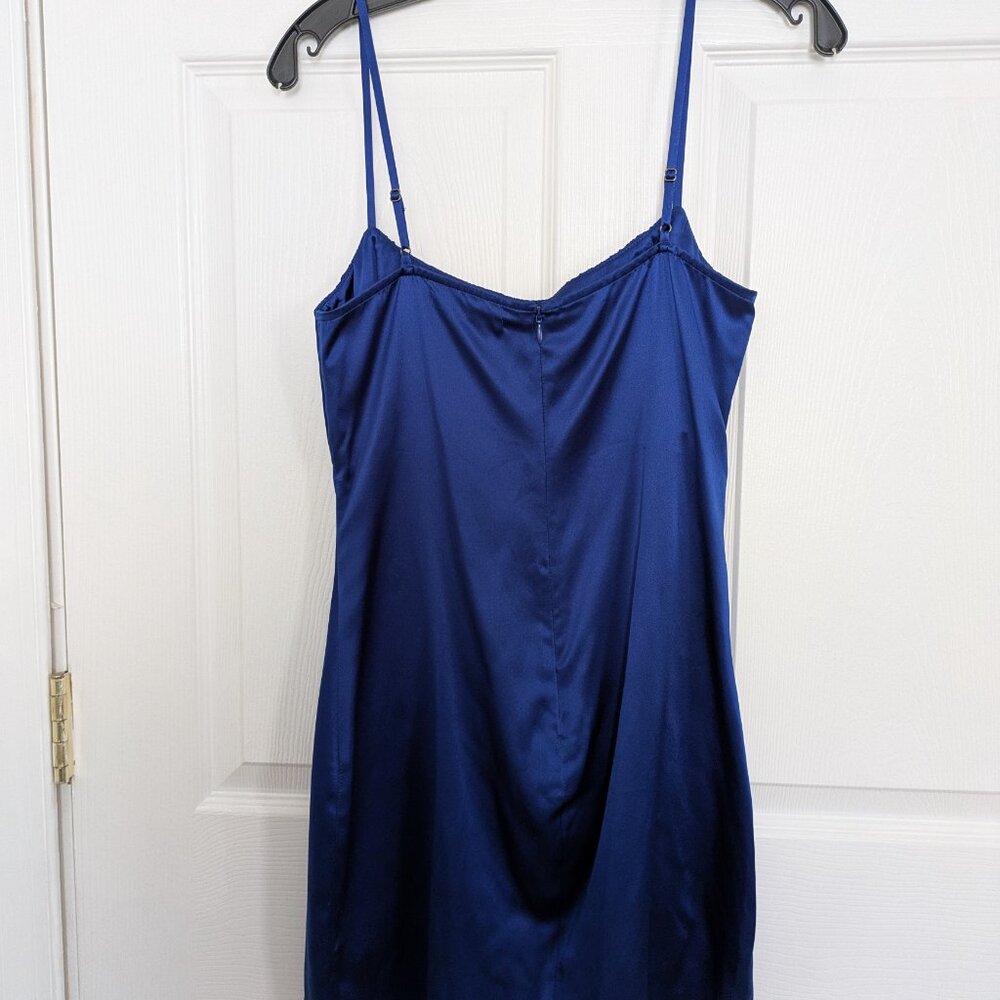 Blue Silk Reformation Mini Dress - Picture 5 of 5
